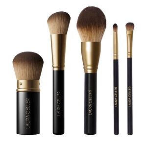 Laura Geller Elegant Black and Gold Brush Collection